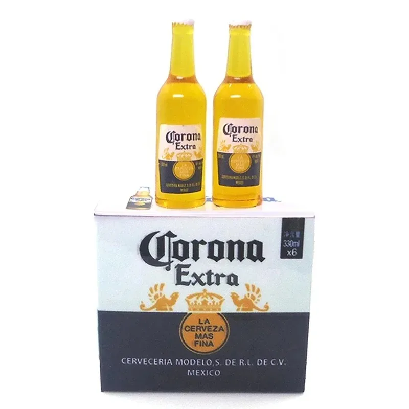 1Set 1:12 Scale Mini Beer Bottle Model Dollhouse Accessories DIY Mini Shop Pretend Play Decor