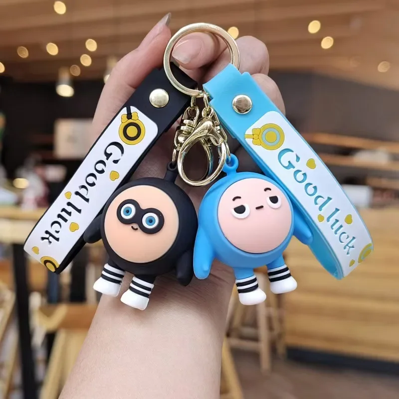 Cute Eggy Party Doll Keychain Couple Bag Pendant Car Hanging Chain Gift for Friends