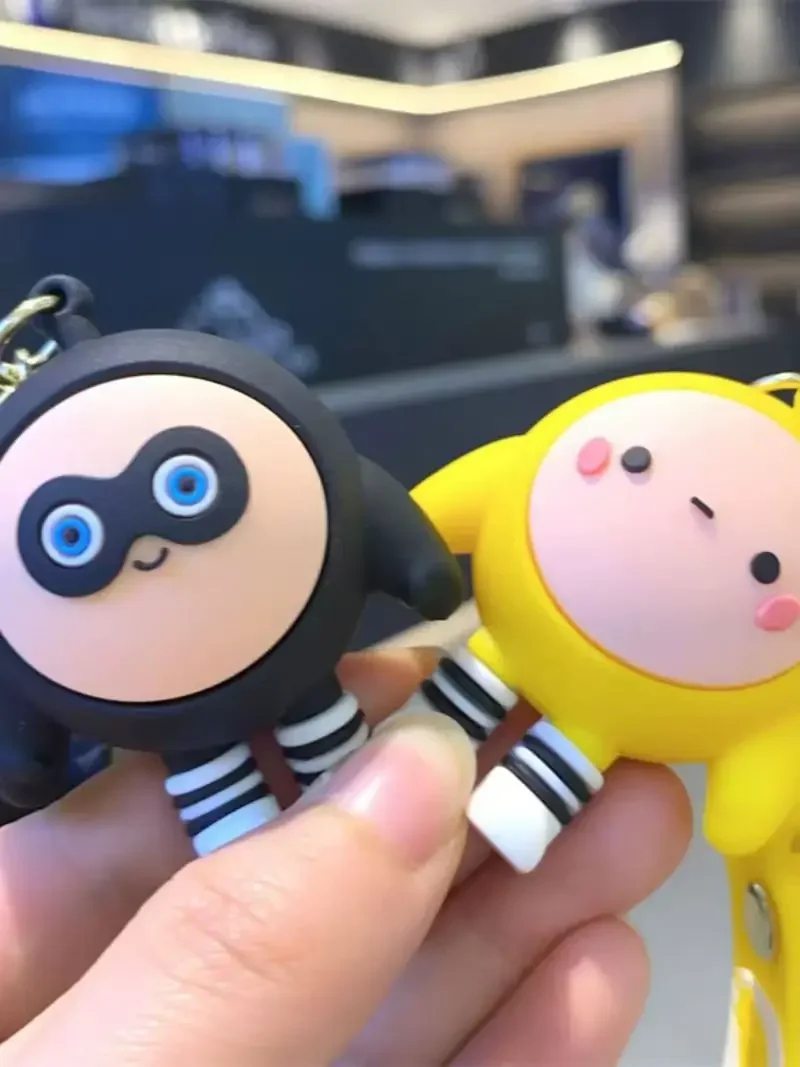 Cute Eggy Party Doll Keychain Couple Bag Pendant Car Hanging Chain Gift for Friends