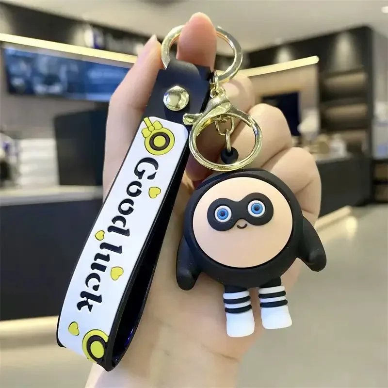 Cute Eggy Party Doll Keychain Couple Bag Pendant Car Hanging Chain Gift for Friends