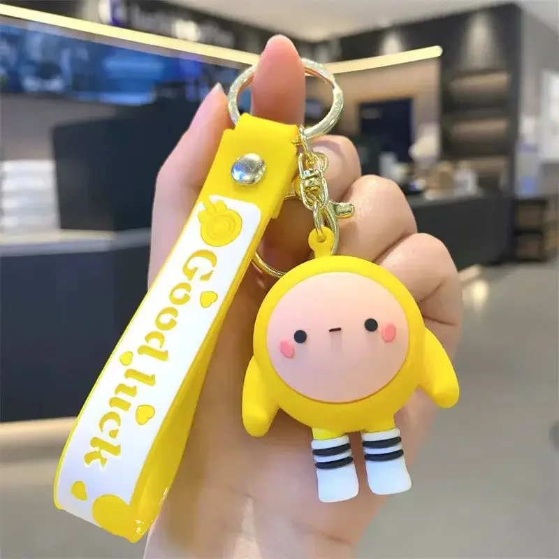 Cute Eggy Party Doll Keychain Couple Bag Pendant Car Hanging Chain Gift for Friends