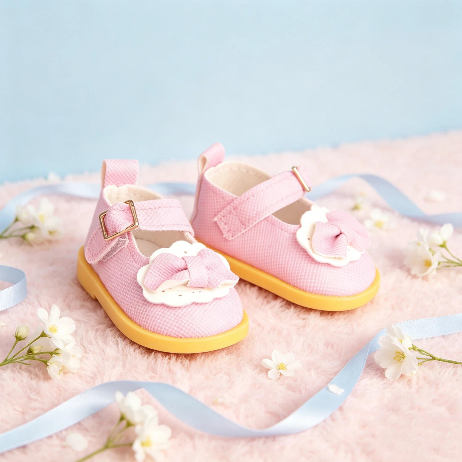 Cute 14" American Doll Clothes 4 Styles Pink Purple Princess Outfits + 3 Pairs 5CM Bow Shoes For 30-35cm Girl Nancy Girl Dolls