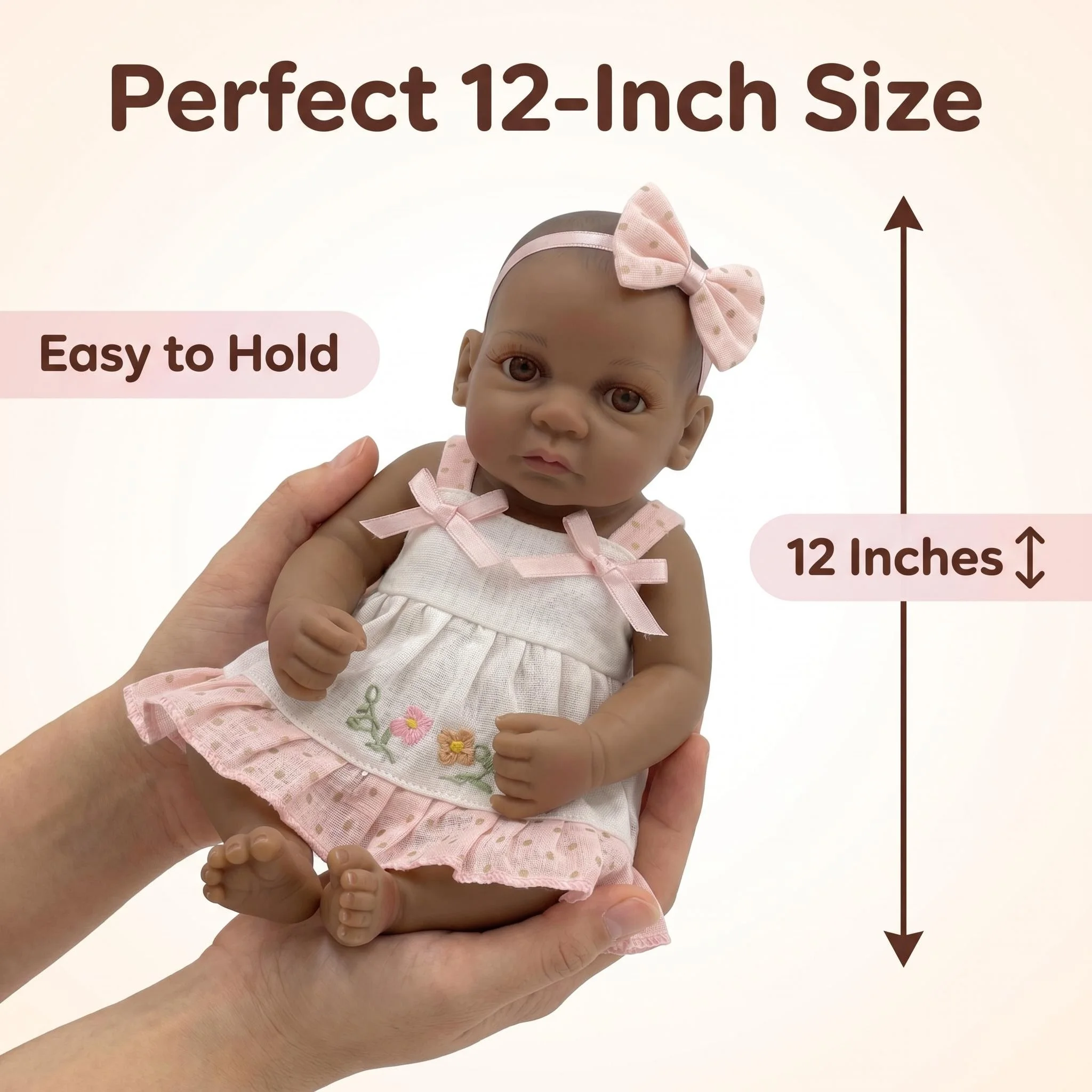 NPK 12 Inch Girl Doll Full Vinyl Body Bath Toy Simulation Play Doll for Birthday Gift Clearance Sale