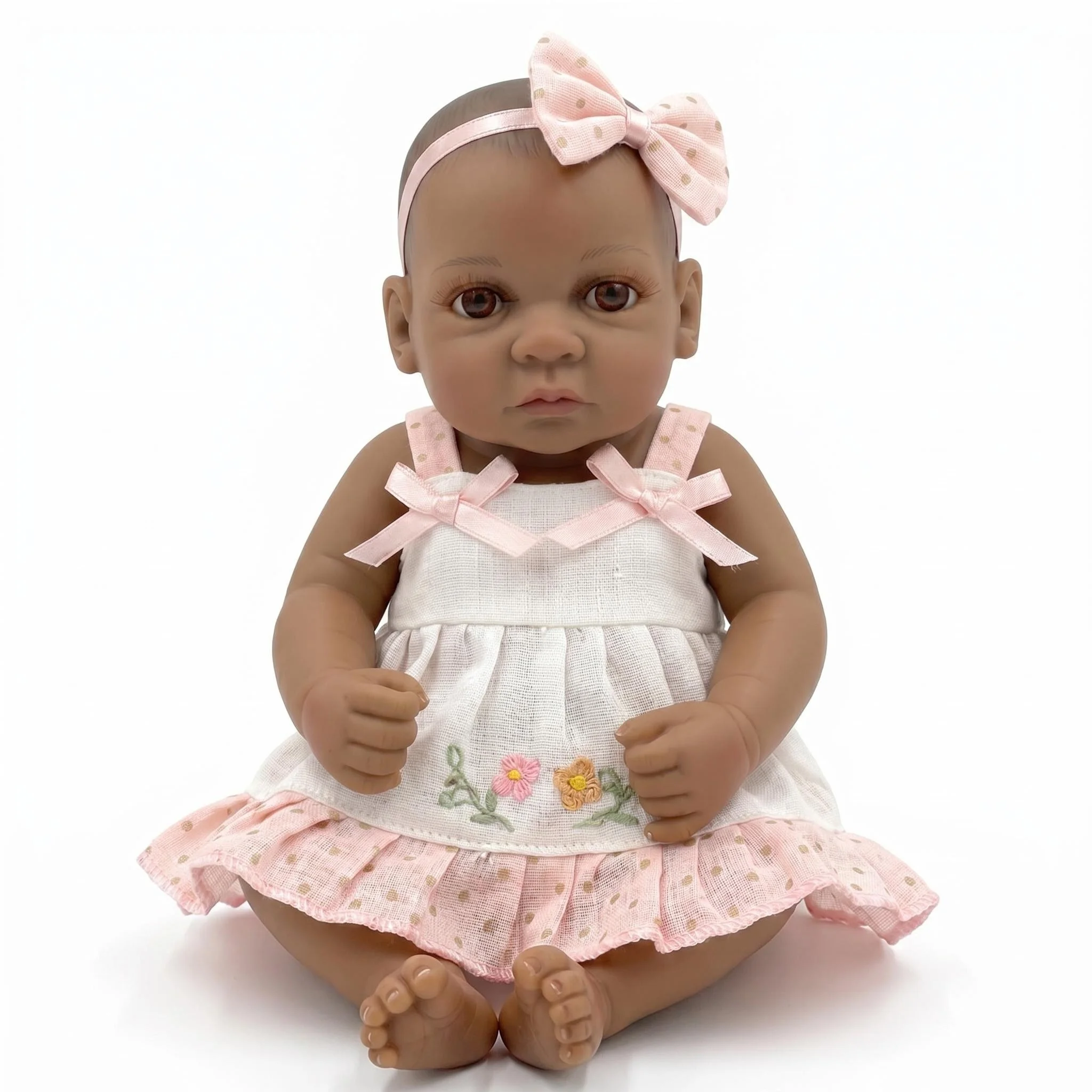 NPK 12 Inch Girl Doll Full Vinyl Body Bath Toy Simulation Play Doll for Birthday Gift Clearance Sale