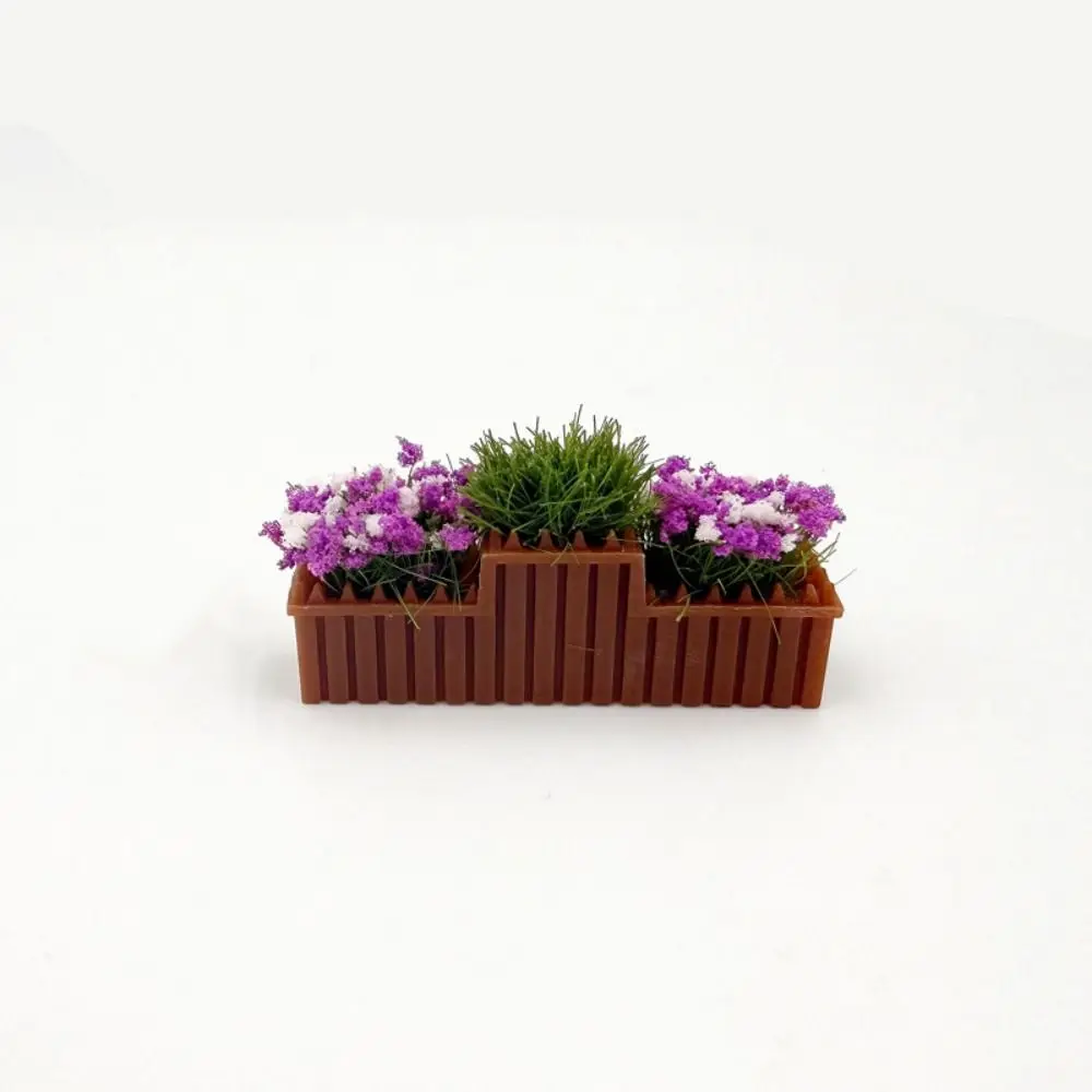 1:12 Scale Dollhouse Simulated Flowers 10 Colors Lifelike Flower Fence Decor Miniature Potted Plants Toys Doll House Decor