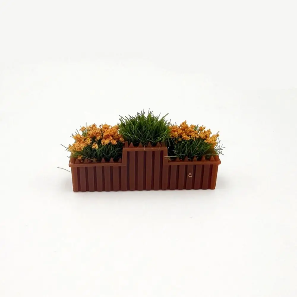 1:12 Scale Dollhouse Simulated Flowers 10 Colors Lifelike Flower Fence Decor Miniature Potted Plants Toys Doll House Decor