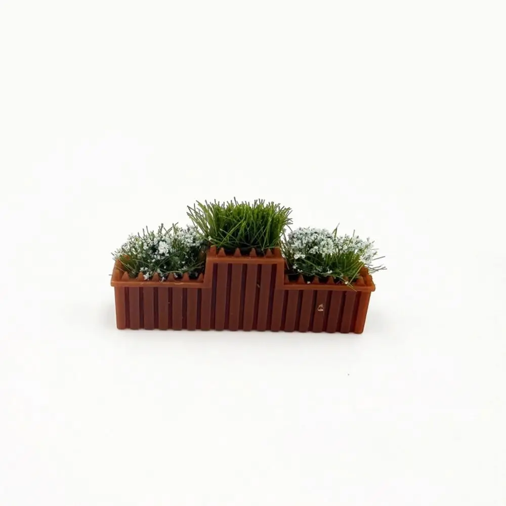 1:12 Scale Dollhouse Simulated Flowers 10 Colors Lifelike Flower Fence Decor Miniature Potted Plants Toys Doll House Decor