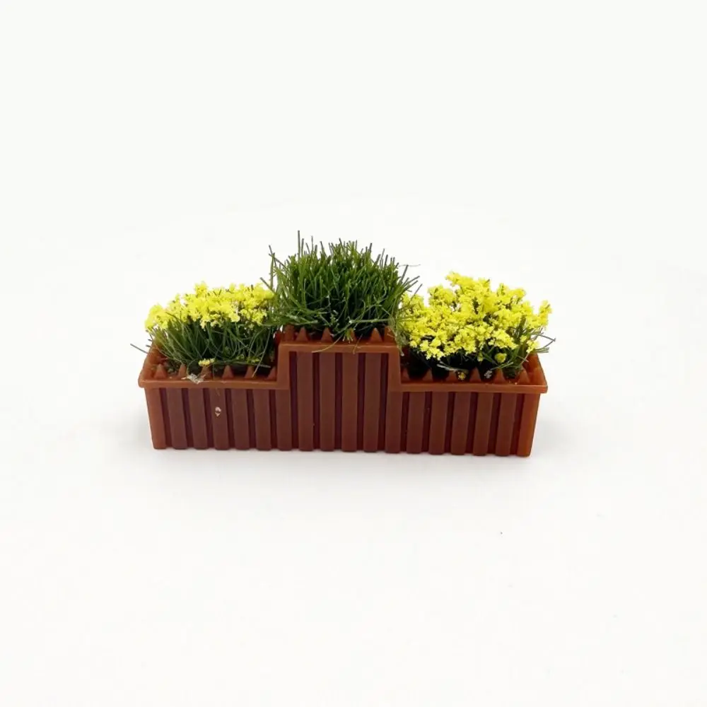 1:12 Scale Dollhouse Simulated Flowers 10 Colors Lifelike Flower Fence Decor Miniature Potted Plants Toys Doll House Decor