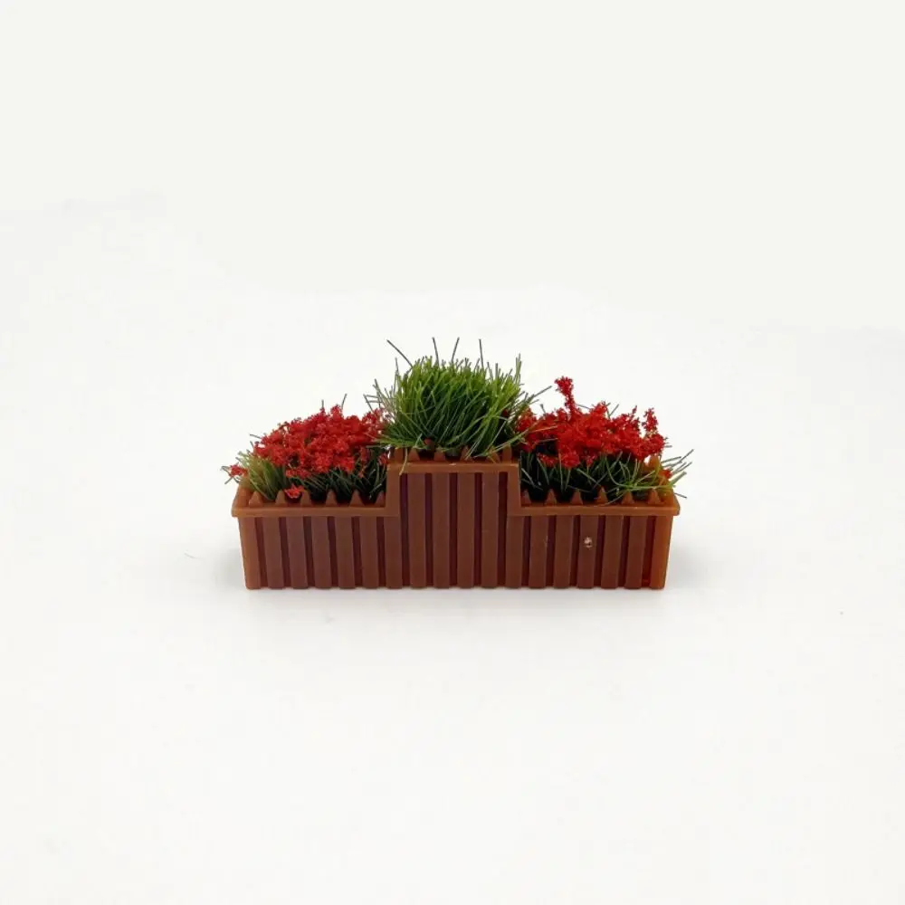1:12 Scale Dollhouse Simulated Flowers 10 Colors Lifelike Flower Fence Decor Miniature Potted Plants Toys Doll House Decor