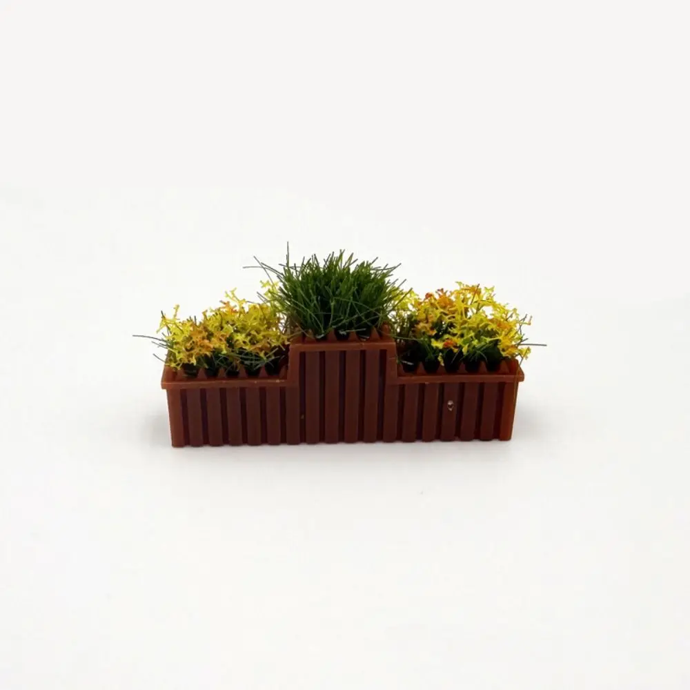 1:12 Scale Dollhouse Simulated Flowers 10 Colors Lifelike Flower Fence Decor Miniature Potted Plants Toys Doll House Decor