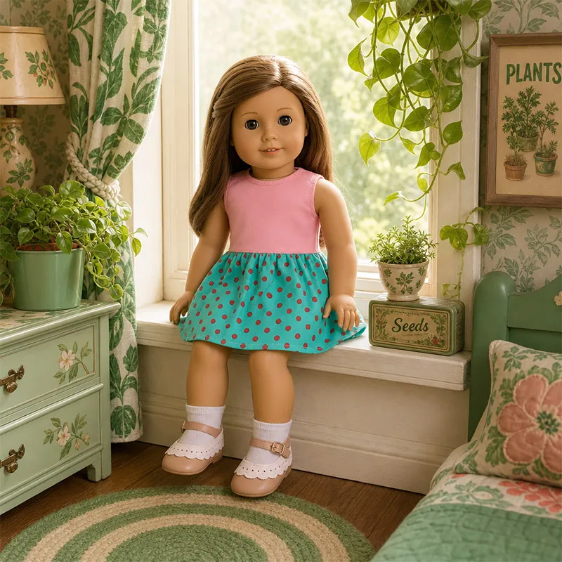 Academic style Doll Clothes 3sets For 16-18Inch&40-45cm Baby New Doll Brilliant Party Reunion Doll Skirt American Doll Girl Gift