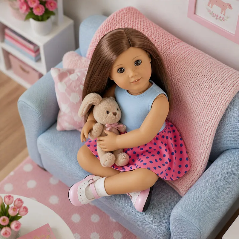 Academic style Doll Clothes 3sets For 16-18Inch&40-45cm Baby New Doll Brilliant Party Reunion Doll Skirt American Doll Girl Gift