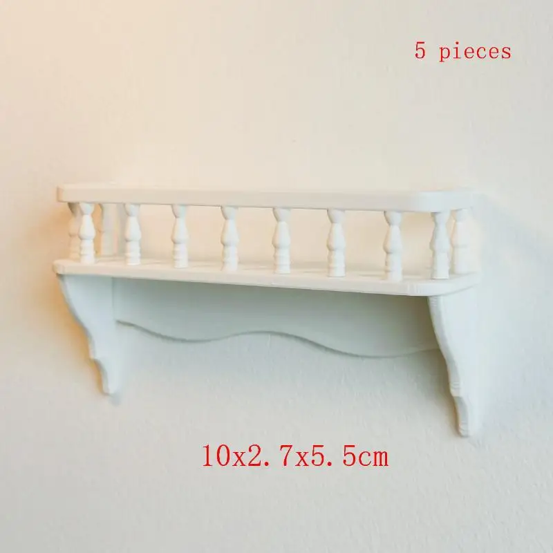** 1/5Pcs Micro Model Miniature Building Model Accessories 1: 12 Dollhouse Simulation Wall Mounted Storage Rack Scene Decoration