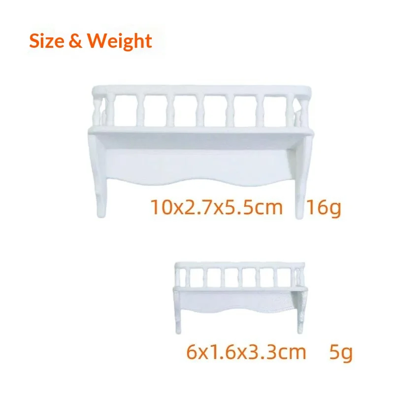 ** 1/5Pcs Micro Model Miniature Building Model Accessories 1: 12 Dollhouse Simulation Wall Mounted Storage Rack Scene Decoration