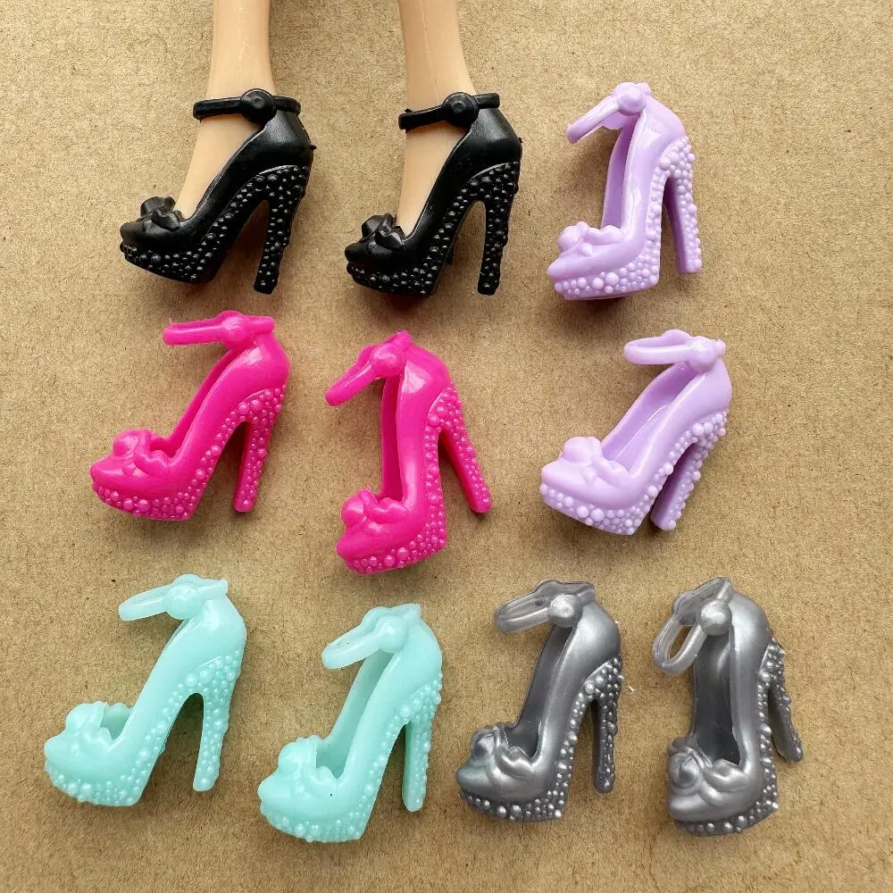 Colorful Assorted Heels 11.5 Inch Female Doll Shoes for 30 Cm Dolls 1/6 Scale Accessory Boots Dolls Shoes Toy