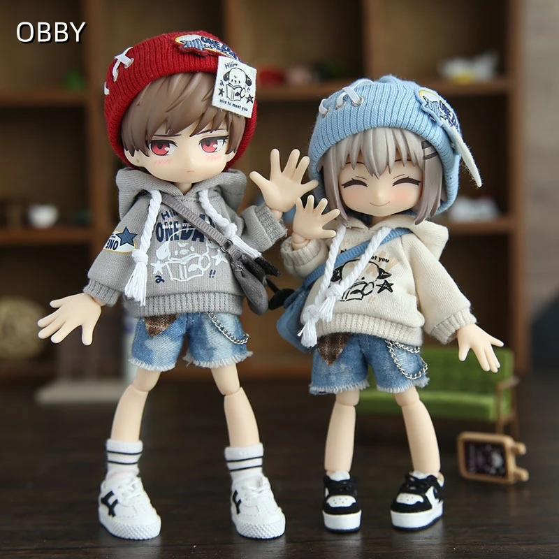 For Azone picco neemo Hoodie Clothes Set For Obitsu 11,1/12 GSC,/BJD, Molly, YMY Body11 Doll Accessories