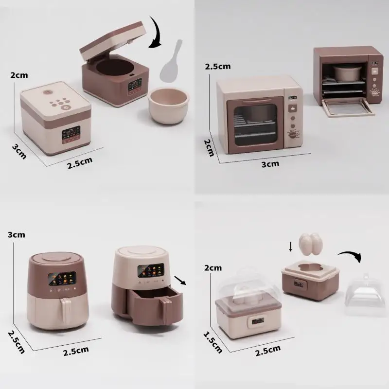 [New] HOT! 1Pcs Realistic Microwave Oven Rice Cooker Egg Boiler Play House Toy 1:12 Dollhouse Kitchen Home Appliances Furniture