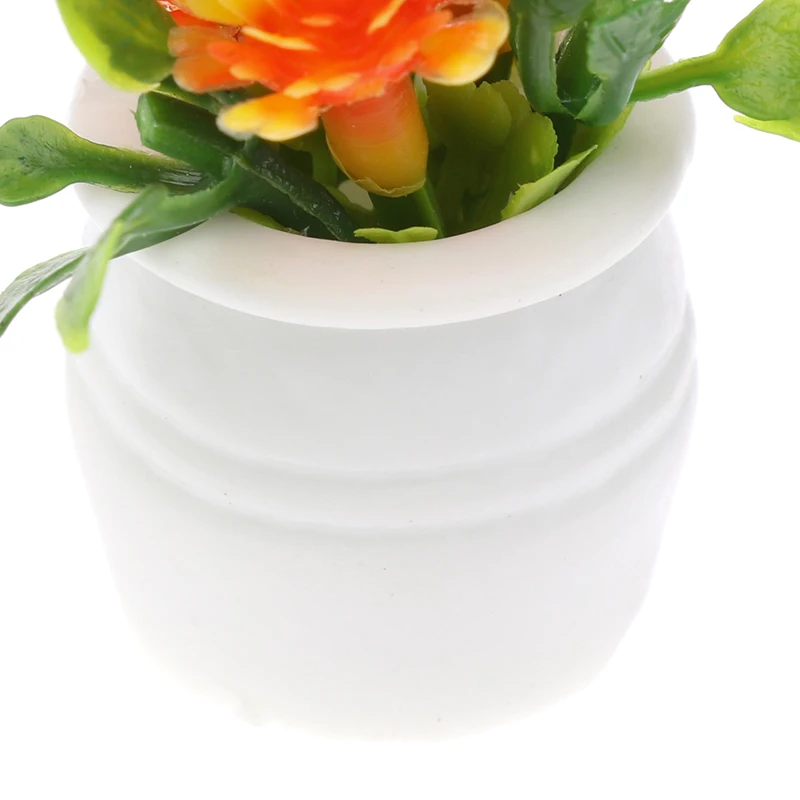 ★▲3pcs/lot 1:12 Dollhouse Miniature Green Plant Pot Potted Flowers Furniture Home Decor Accessories Random