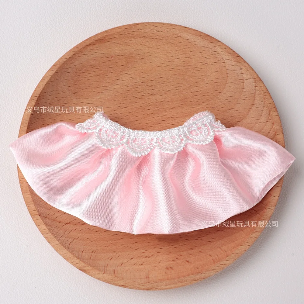 Cute Lace Pleated Mini Skirt for 10-20cm Cotton Doll Plaid Stripe Doll Dress Up Outfit Kawaii Doll Clothing Accessories DIY