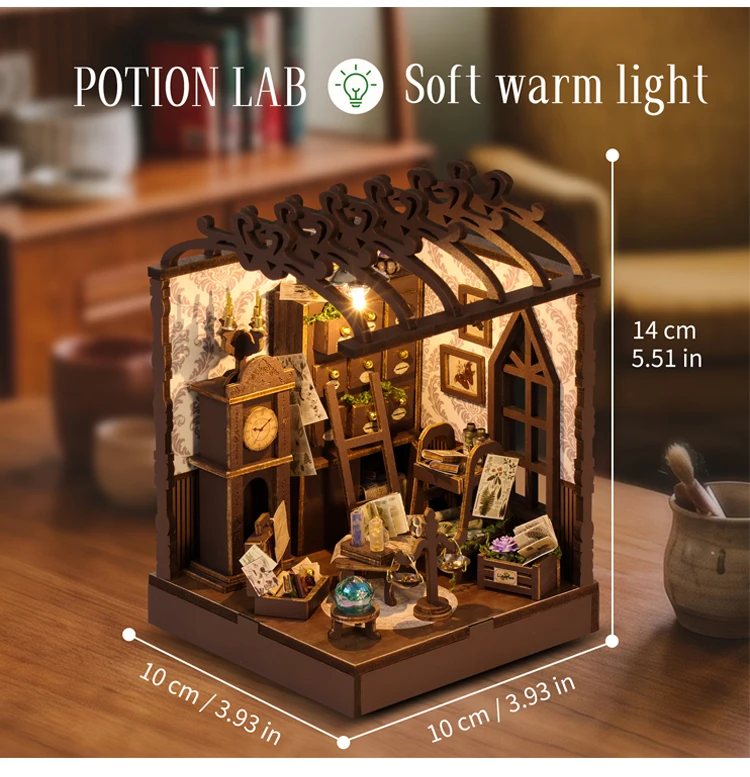 DIY Mini Doll House Wooden Miniature Kit Furniture Litht Dollhouse Furniture Handmade Model Assembly Toys Case Birthday Gifts