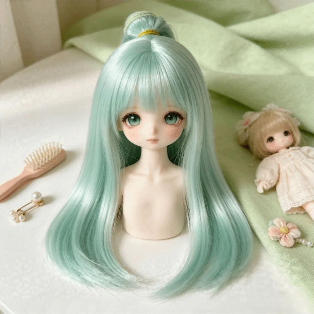 Wig Long Straight Hair Wig Soft Hair High Quality Straight Wig 25cm Milk Soft Silk Synthetic Hair Wig For 1/3 1/4 1/6