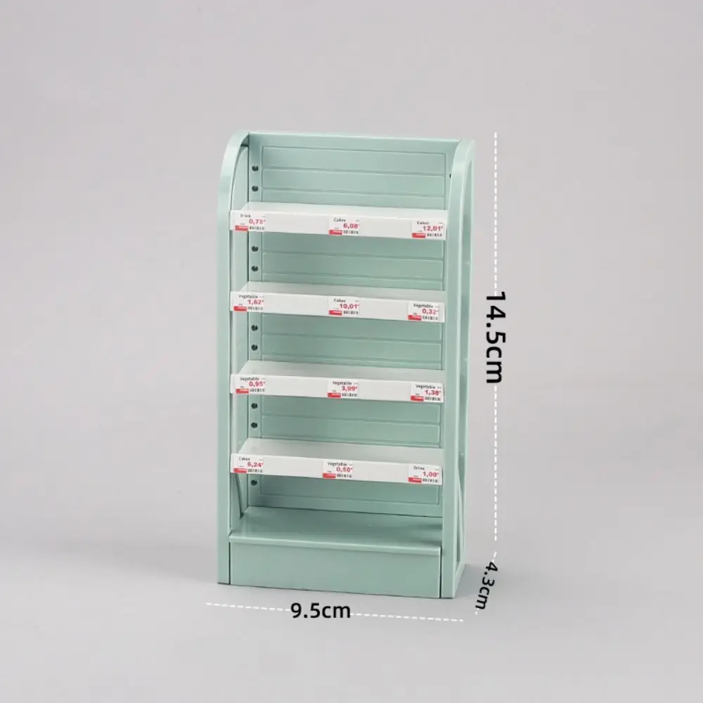 Mini 1/12 Dollhouse Cabinet Plastic 5 Colors Dollhouse Simulated Snack Cabinet Dolls House Desktop Decoration 9.5*4.3*14.5cm