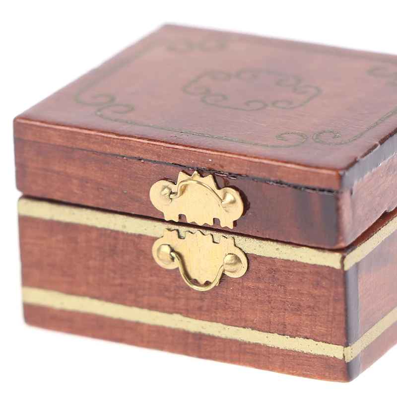 1Pc Mini Jewelry Box Model Dollhouse Miniatures Children DIY Miniatures Doll.