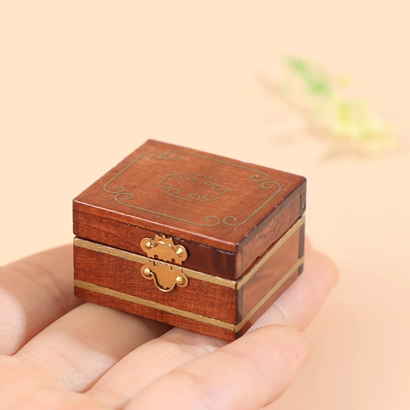 1Pc Mini Jewelry Box Model Dollhouse Miniatures Children DIY Miniatures Doll.