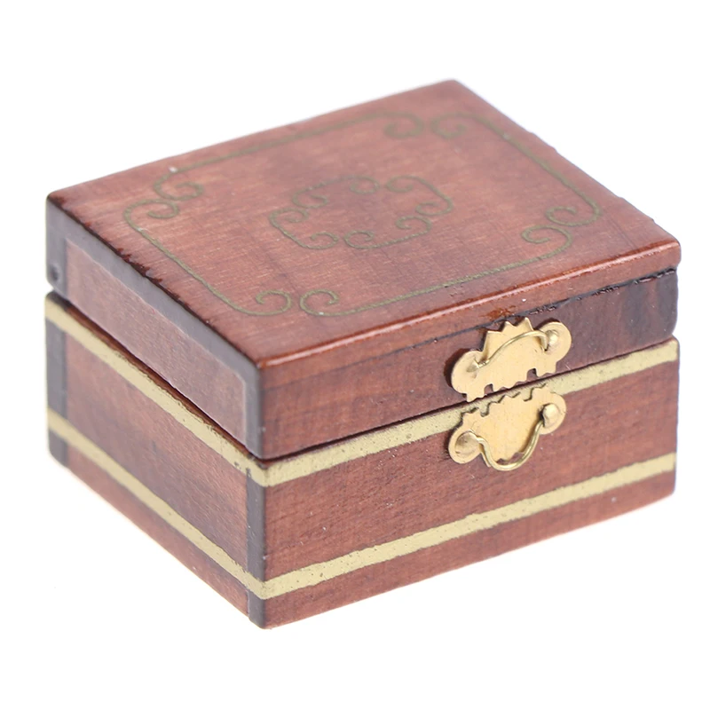 1Pc Mini Jewelry Box Model Dollhouse Miniatures Children DIY Miniatures Doll.