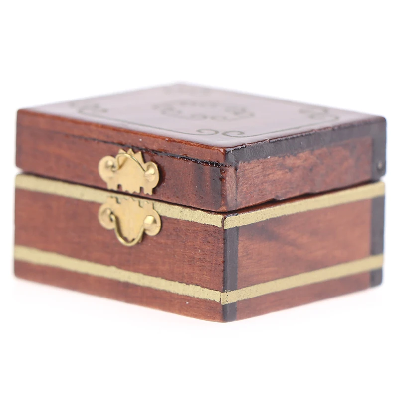 1Pc Mini Jewelry Box Model Dollhouse Miniatures Children DIY Miniatures Doll.