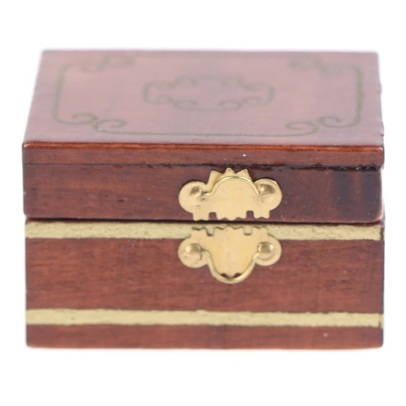 1Pc Mini Jewelry Box Model Dollhouse Miniatures Children DIY Miniatures Doll.