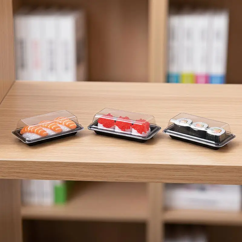 Simulation Sushi Bento Dollhouse Model Lifelike Miniature Food Ornament for DIY Micro Scene Layout Decor