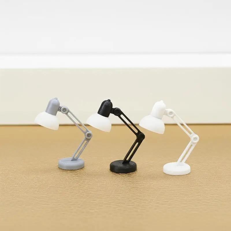 [J] 1Pcs Doll Home Simulation Table Lamp Furniture Decoration Toy 1/12 Dollhouse Miniature Desk Lamp Bedside Lamp Model
