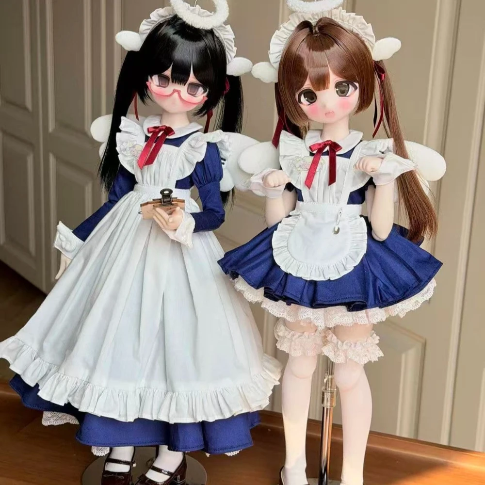 1/4 Doll's Clothes Suit for 40cm Bjd Doll Maid Dress Set Diy Girl Toys Dress Up Play House Fashion Doll Accessoires, No Doll