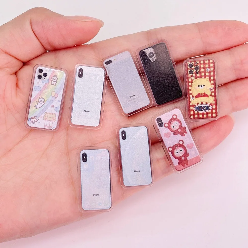 1:12 Miniature Phone Micro Model Decoration Dollhouse Mobile Phone Model Dollhouse Phone Doll House Accessories Decor