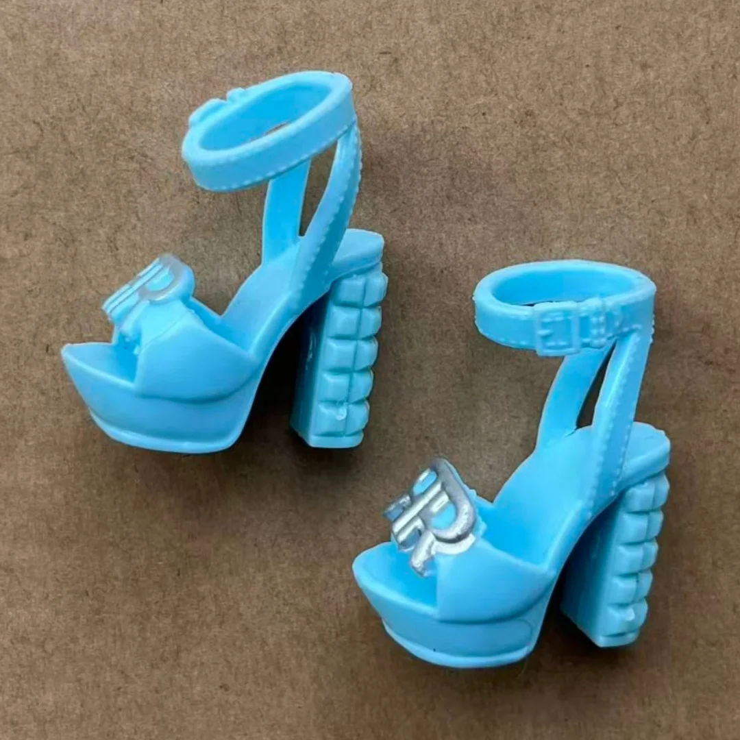 Rainbow Doll Sandals Original 1/6 Doll Shoes White Clear Blue Black Orange Color Doll Accessories