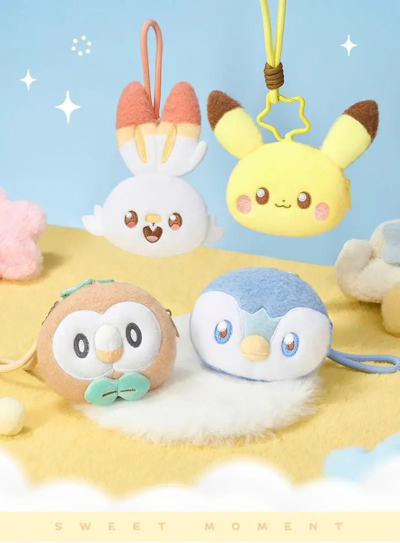 New LDCX Pokemon Quiet First Encounter Series Pokatian Plush Doll Storage Bag Wallet Trendy Pendant Anime Collectible Decor Gift