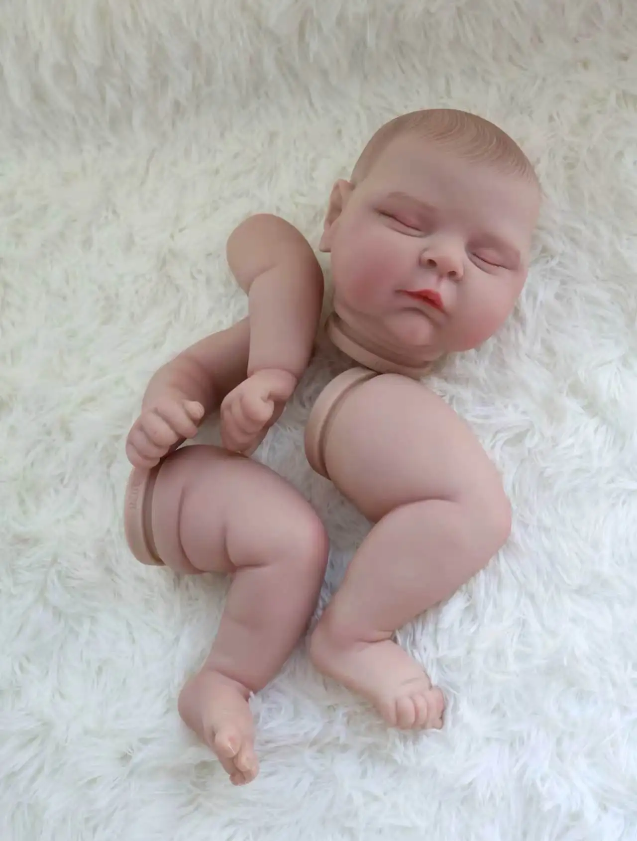 18-inch Resurrection Doll, Unassembled, Hand-Painted Hair, Separate Limbs, Handcrafted Toy