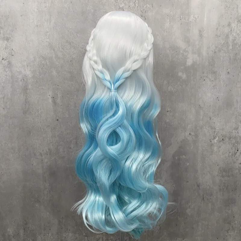BJD SD Doll Cosplay Dress Up DIY Accessory Wig General High Temperature Silk Gradient Color Headgear Doll 1/3&1/4&1/6 Wig Cover