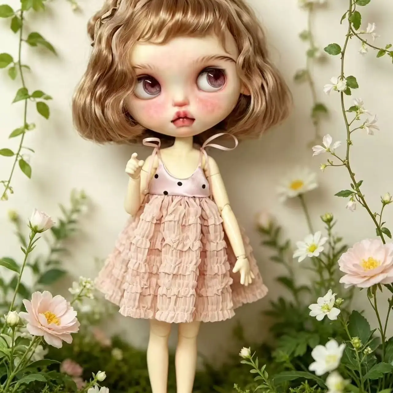 Sweet Cake Princess Slip Doll Dress, Doll Accessories Fits OB22 OB24 OB26 & Blythe Doll, Doll Not Included