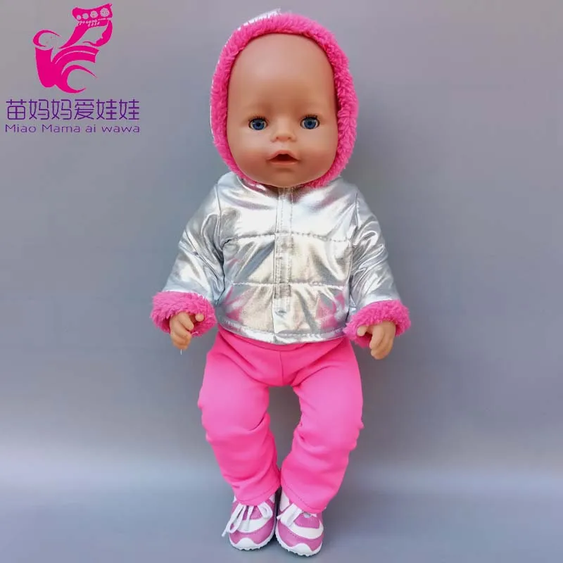 43cm New Born Baby Doll Clothes Hoody Coat for 18 Inch American OG Girl Doll Jacket Children Toys Outfits