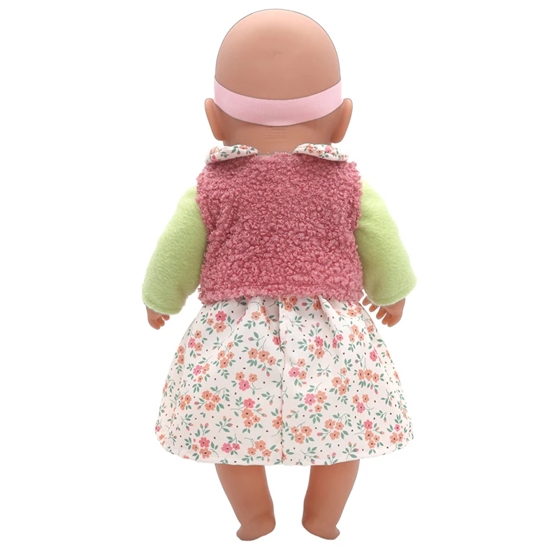 43cm New Born Baby Doll Clothes Hoody Coat for 18 Inch American OG Girl Doll Jacket Children Toys Outfits
