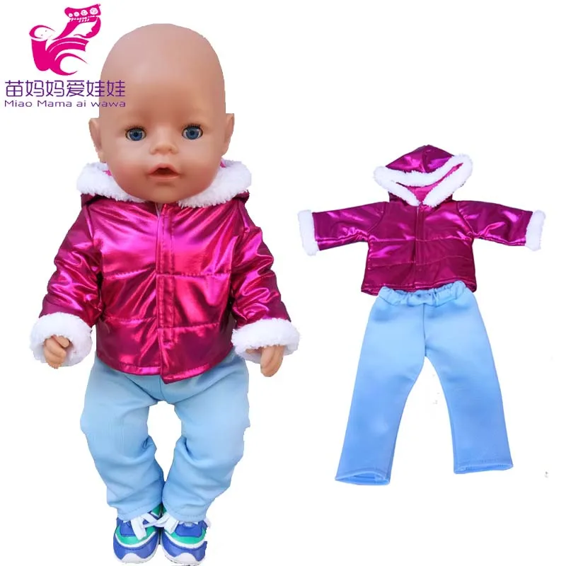 43cm New Born Baby Doll Clothes Hoody Coat for 18 Inch American OG Girl Doll Jacket Children Toys Outfits