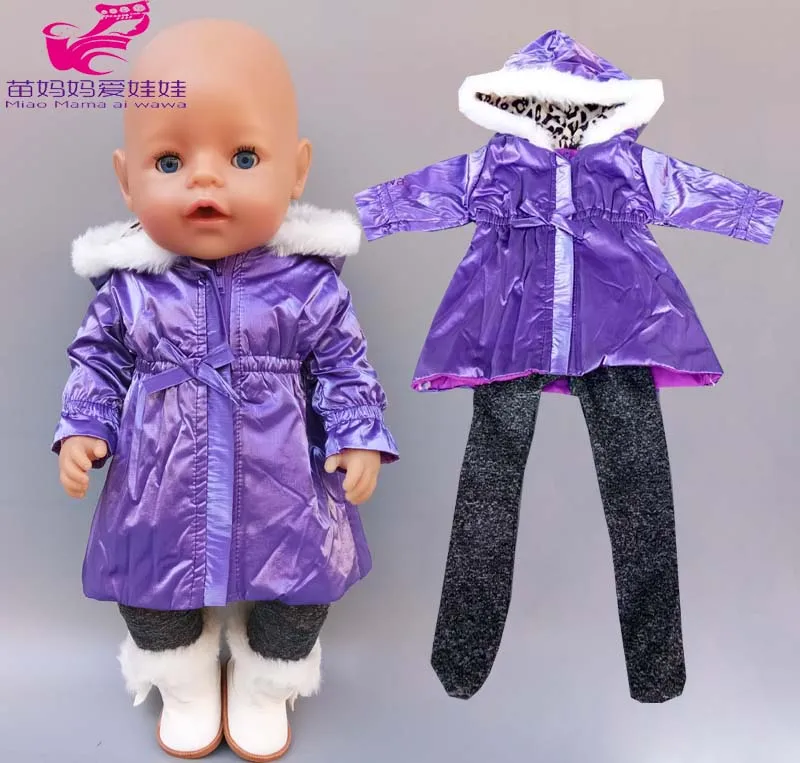 43cm New Born Baby Doll Clothes Hoody Coat for 18 Inch American OG Girl Doll Jacket Children Toys Outfits