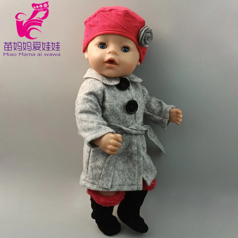 43cm New Born Baby Doll Clothes Hoody Coat for 18 Inch American OG Girl Doll Jacket Children Toys Outfits