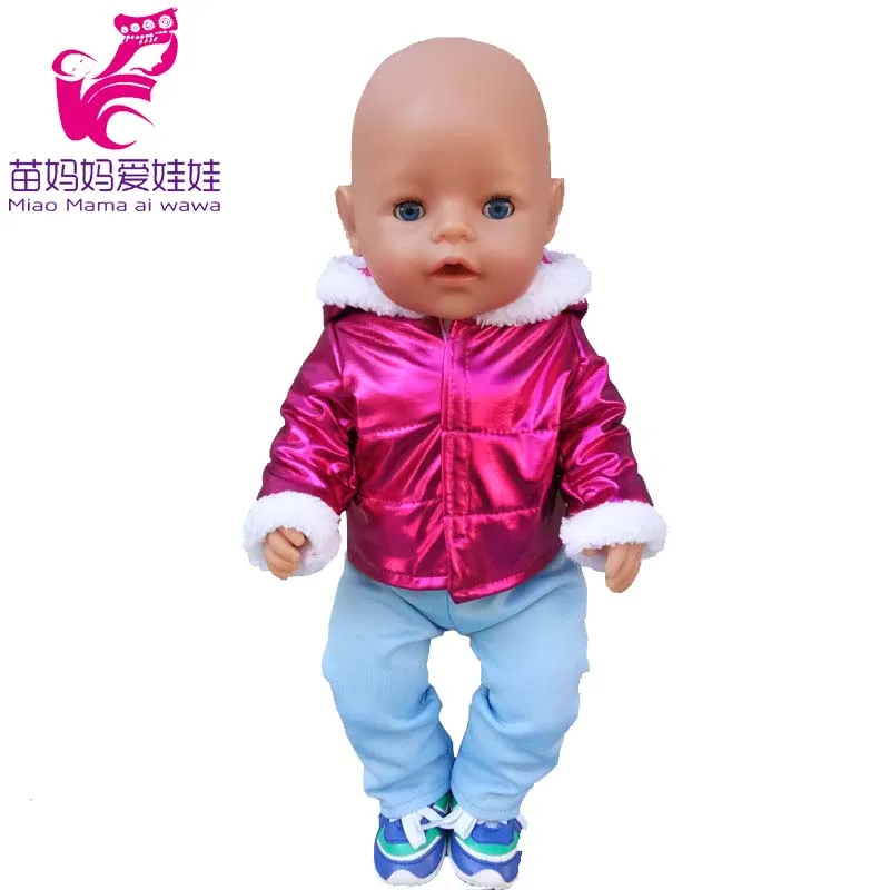 43cm New Born Baby Doll Clothes Hoody Coat for 18 Inch American OG Girl Doll Jacket Children Toys Outfits