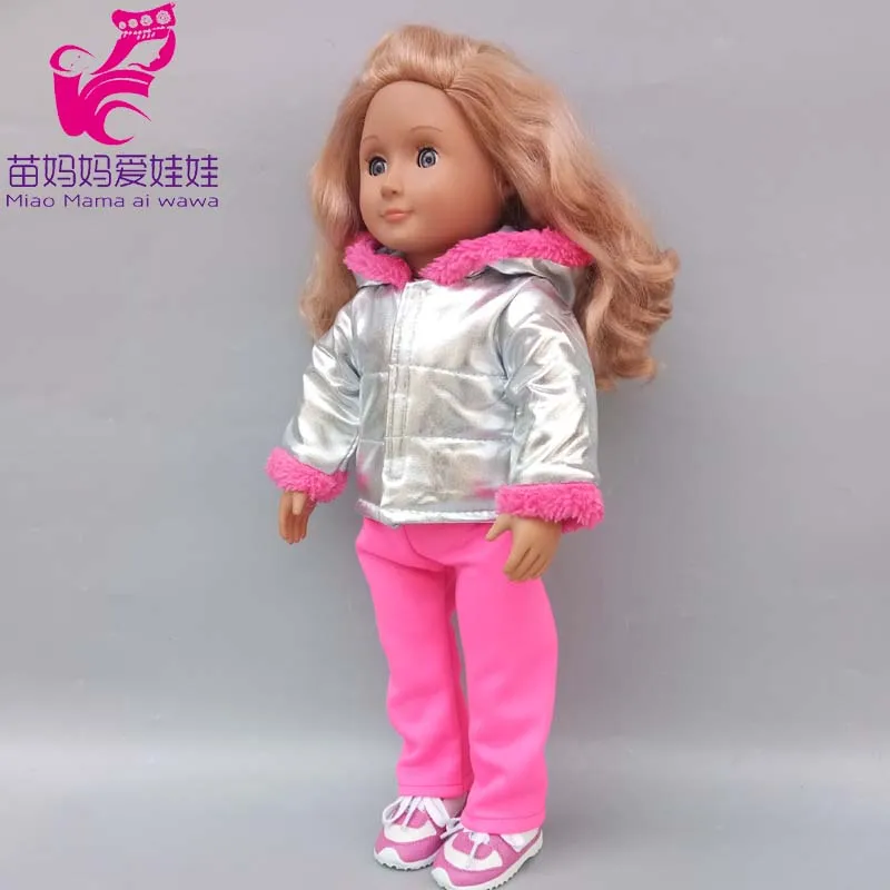 43cm New Born Baby Doll Clothes Hoody Coat for 18 Inch American OG Girl Doll Jacket Children Toys Outfits