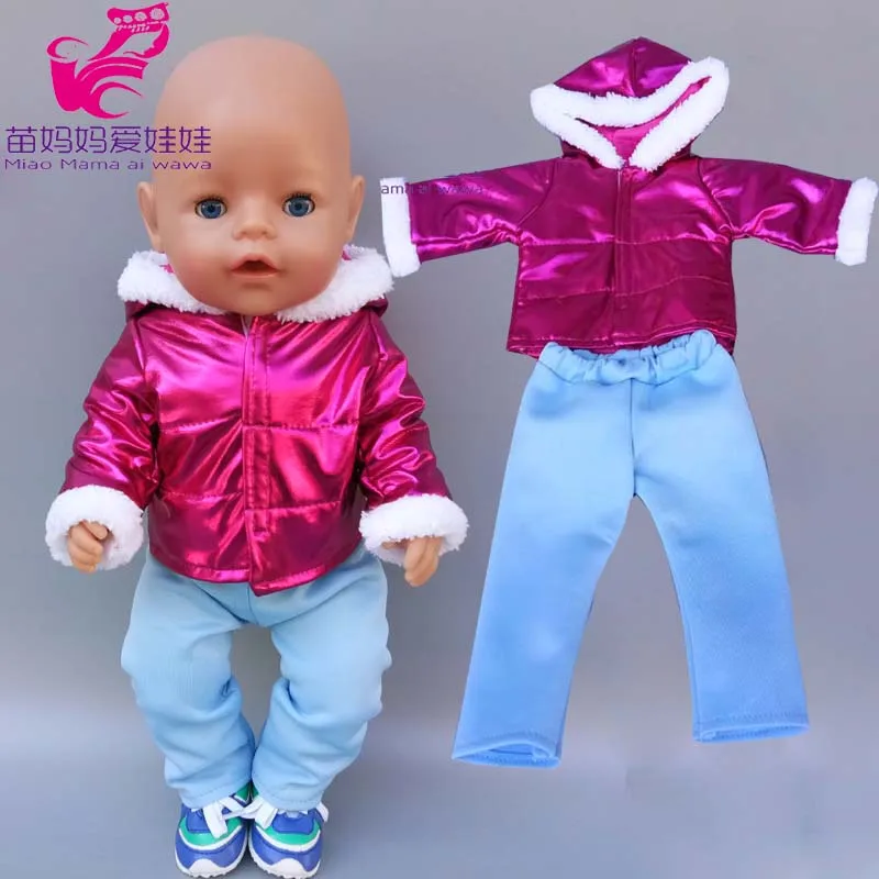 43cm New Born Baby Doll Clothes Hoody Coat for 18 Inch American OG Girl Doll Jacket Children Toys Outfits