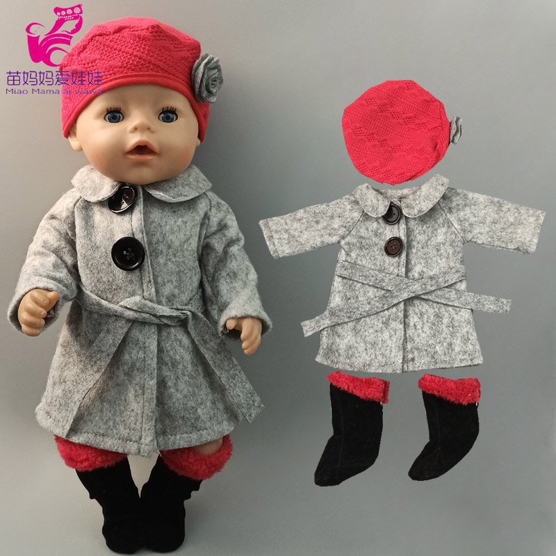 43cm New Born Baby Doll Clothes Hoody Coat for 18 Inch American OG Girl Doll Jacket Children Toys Outfits