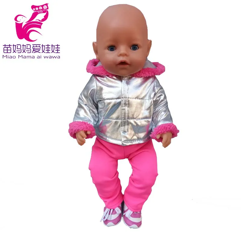 43cm New Born Baby Doll Clothes Hoody Coat for 18 Inch American OG Girl Doll Jacket Children Toys Outfits